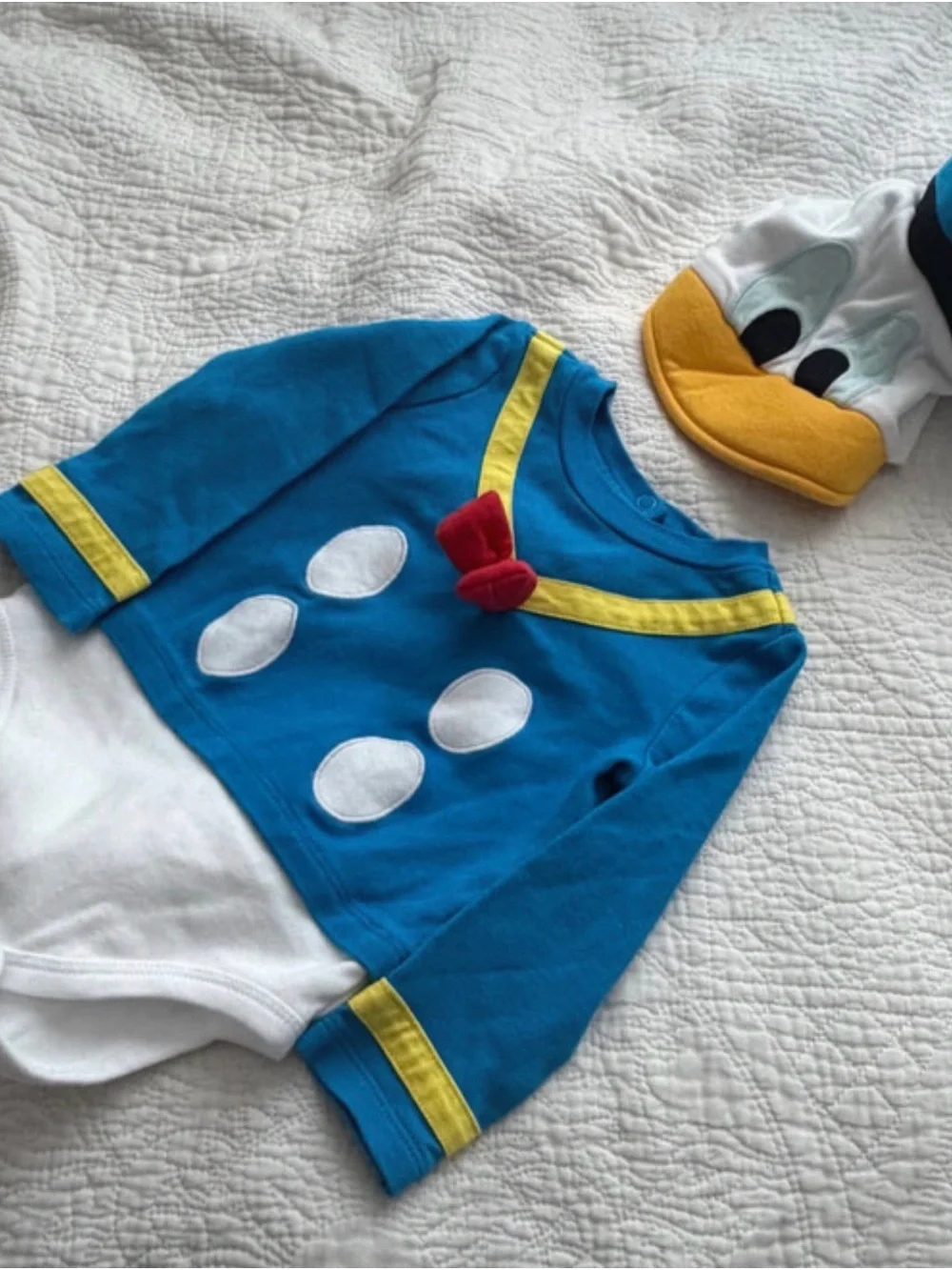 Disney Blue Donald Duck Toddler Costume Bodysuit with Hat